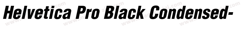 Helvetica Pro Black Condensed字体转换